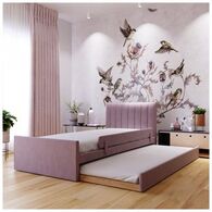 מיטת יחיד מיטת חבר מרופדת בד קטיפה דגם סנדי PandaStyle למכירה , 3 image