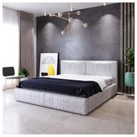 מיטה וחצי מיטה וחצי מפוארת מרופדת בד קטיפה דגם גריזלי PandaStyle למכירה , 4 image