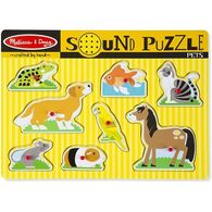 730 פאזל צלילים מעץ חיות מחמד Melissa & Doug למכירה 