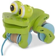 3205 First Play Frolicking Frog Wooden Pull Toy Melissa & Doug למכירה 
