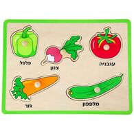 53006 פאזל כפתור עץ ירקות viga למכירה 