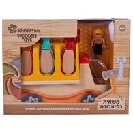 Spark toys משאית כלי עבודה מעץ למכירה , 3 image