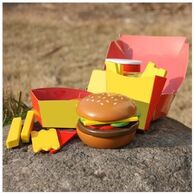 צעצועץ W10B186 ערכת בורגר מעץ לילדים למכירה , 3 image