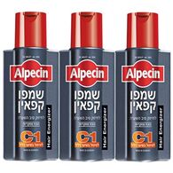 Alpecin שמפו קפאין C1 מארז שלישיה 250 מ"ל בכל בקבוק למכירה 