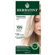 10N צבע טבעי לשיער גוון בלונד פלטינה Herbatint למכירה 