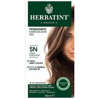5N צבע טבעי לשיער גוון חום ערמוני כהה Herbatint למכירה 