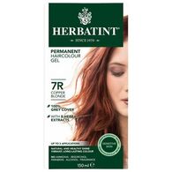 צבע שיער קבוע על בסיס צמחי נחושת ערמוני בהיר 7R 150 מ"ל Herbatint למכירה 