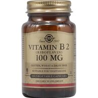ויטמין Vitamin B2 Riboflavin 100mg 100 Cap Solgar סולגאר למכירה , 2 image