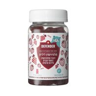 מולטי ויטמין DEFENDER מולטיויטמין לילדים דובונים בטעם ענבים ופירות אדומים 60 יחידות למכירה 