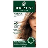 6D צבע טבעי לשיער גוון בלונד מוזהב כהה Herbatint למכירה 