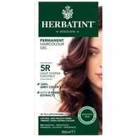 5R צבע טבעי לשיער גוון נחושת ערמוני בהיר Herbatint למכירה 