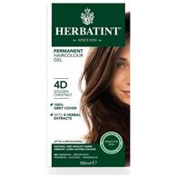 צבע שיער קבוע על בסיס צמחי גוון חום מוזהב 4D 150 מ"ל Herbatint למכירה 