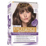 COOL צבע שיער קבוע לטיפוח עשיר בגוון 6.11 חום בהיר אפרפר קר יחידה אחת Loreal למכירה , 2 image