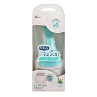 מכשיר גילוח אינטואישן מכשיר גילוח לנשים מועשר באלוורה וויטמין E מארז מכשיר גילוח ושני סכינים Schick למכירה , 2 image