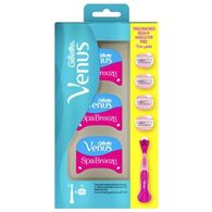 מכשיר גילוח Venus Comfortglide Spa Breeze מכשיר גילוח + 4 סכינים gillette למכירה 