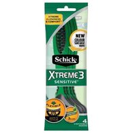 סכין גילוח חד פעמי שיק אקסטרים 3 סכיני גילוח 4 יחידות Schick למכירה , 2 image