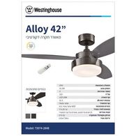 מאוורר תקרה Alloy 42'' CCT עם שלט Westinghouse למכירה , 5 image