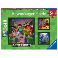 פאזל Minecraft Biomes 3X49 05621 חלקים Ravensburger למכירה 
