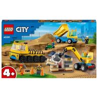 Lego לגו  60391 Construction Trucks and Wrecking Ball Crane למכירה , 3 image