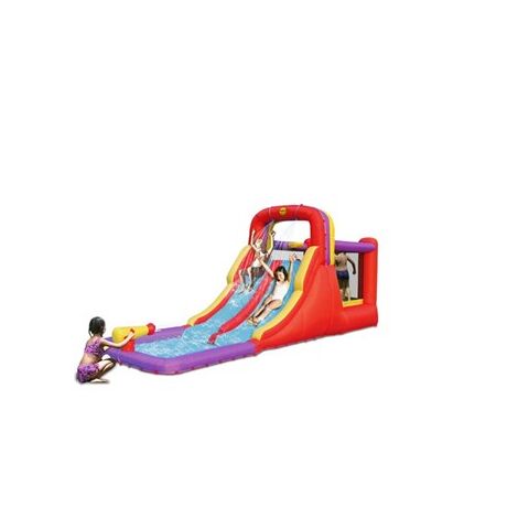 מתקן קפיצה 9185 מיני פארק מים עם מגלשה כפולה happy hop למכירה , 2 image