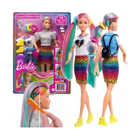 Mattel GRN81 Leopard Rainbow Hair Doll למכירה , 2 image