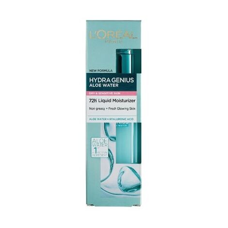 Hydra Genius Aloe Water Moisturiser for Dry and Sensitive Skin 70ml Loreal למכירה , 2 image