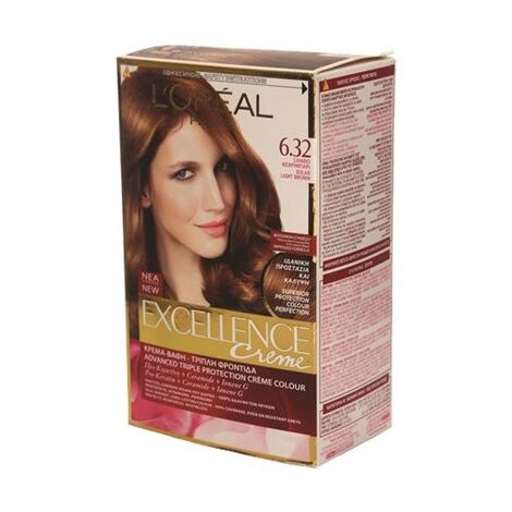 אקסלנס קרם צבע שיער קבוע בגוון 6.32 חום בהיר זהוב מעודן 48 מ"ל Loreal למכירה , 3 image