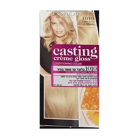 קסטינג קרם גלוס צבע שיער ללא אמוניה גוון 1010 בלונד בהיר מאוד Loreal למכירה , 2 image