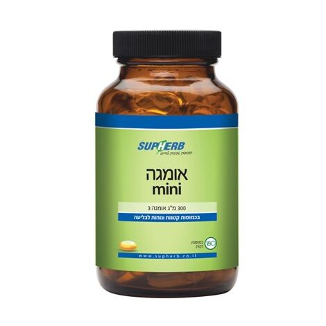 SupHerb אומגה 3 מיני 300 מ"ג 180 כמוסות רכות למכירה , 2 image