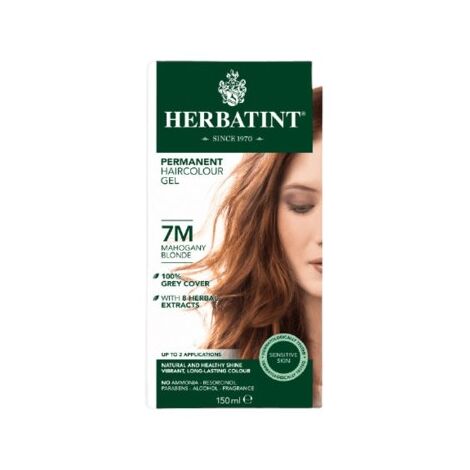 צבע שיער קבוע על בסיס צמחי גוון מהגוני בלונד 7M 150 מ"ל Herbatint למכירה 