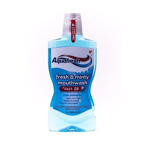 מי פה Fresh & Minty ללא אלכוהול 500 מ"ל Aqua Fresh למכירה 