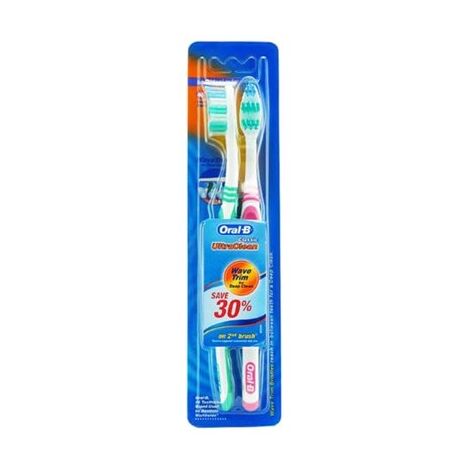 מברשת שיניים Oral-B Ultra Clean Medium Wave Trim For Deep Clean 2 Pack למכירה 