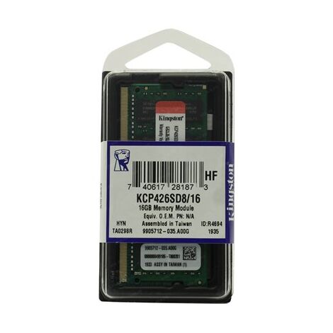 זיכרון  למחשב נייד 16GB 2666Mhz Kingston KCP426SD8/16 קינגסטון למכירה 