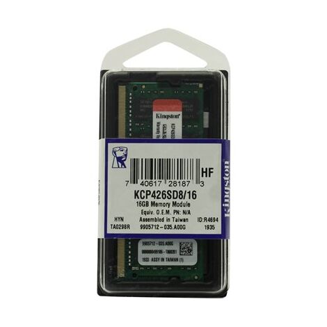 זיכרון  למחשב נייד 16GB 2666Mhz Kingston KCP426SD8/16 קינגסטון למכירה , 2 image