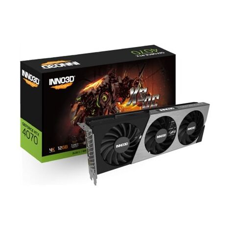 כרטיס מסך inno3D GEFORCE RTX 4070 X3 OC N40703-126XX-185252L למכירה , 2 image