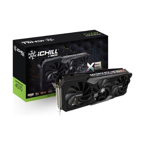 כרטיס מסך inno3D GeForce RTX 4070 ICHILL X3 C40703-126XX-186148H למכירה , 2 image
