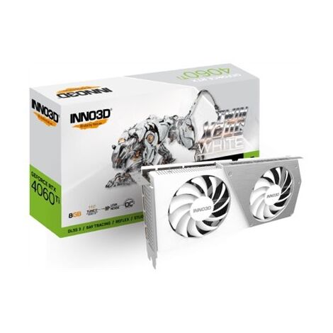 כרטיס מסך inno3D GeForce RTX 4060Ti N406T2-08D6X-171153W למכירה , 2 image