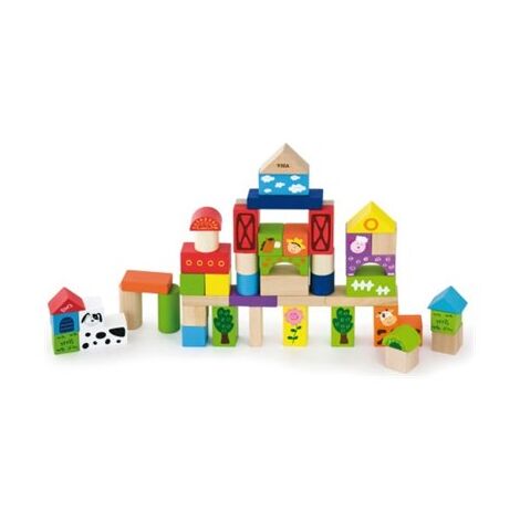 Viga 50285 50 Wooden Blocks Farm למכירה 