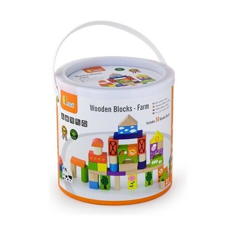Viga 50285 50 Wooden Blocks Farm למכירה , 3 image