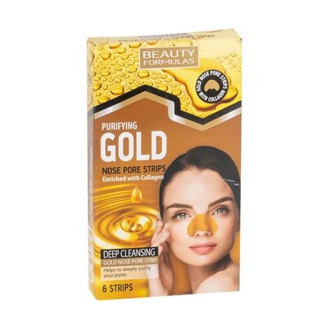 Purifying Gold Nose Pore Strips Enriched With Collagen 6 Units Beauty Formulas למכירה , 2 image