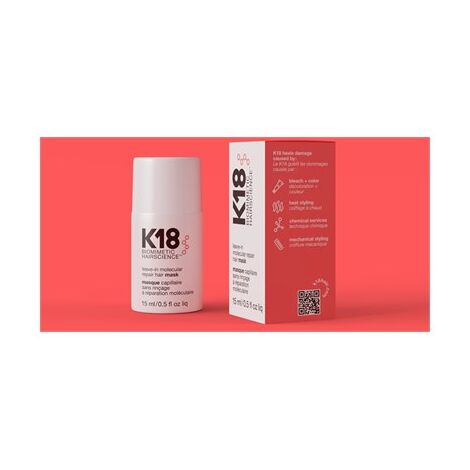 K18 Biomimetic Hairscience Mini Leave-In Molecular Repair Hair Mask 15ml למכירה , 3 image