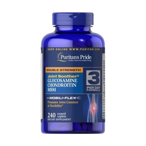 Puritan's pride Strength Glucosamine Chondroitin & MSM Joint Soother 240 Capsules למכירה 