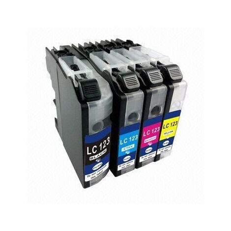 מארז ראשי דיו  צהוב שחור כחול אדום LC123 סט 4 ראשי דיו Brother למכירה , 2 image