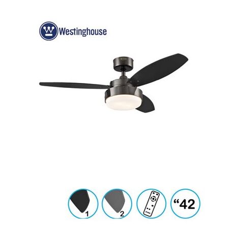 מאוורר תקרה Alloy 42'' עם שלט ושתי נורות Westinghouse למכירה , 3 image