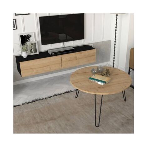 סט סלוני סט מזנון צף עם שולחן עגול אינדיאנה Geva Design למכירה , 2 image