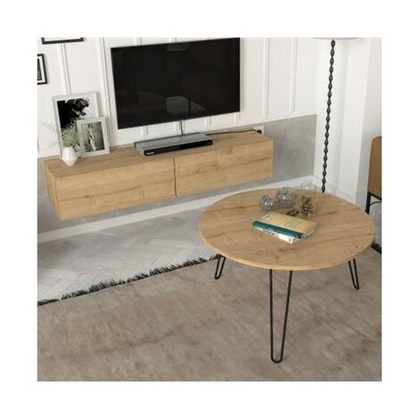 סט סלוני סט מזנון צף עם שולחן עגול דקוטה Geva Design למכירה , 2 image