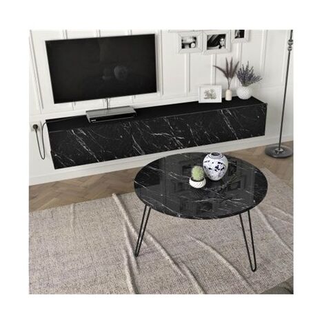 סט סלוני סט מזנון צף עם שולחן עגול אילנה Geva Design למכירה , 2 image