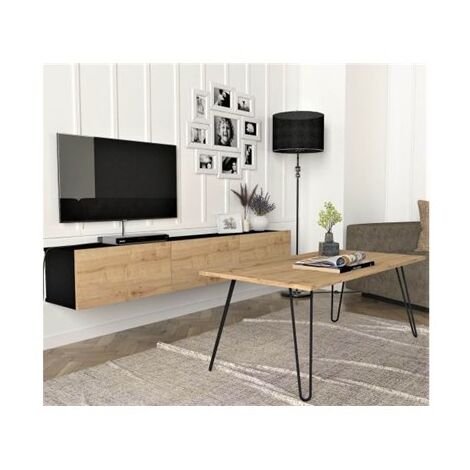 סט סלוני סט מזנון צף עם שולחן מלבני מינסוטה Geva Design למכירה , 2 image