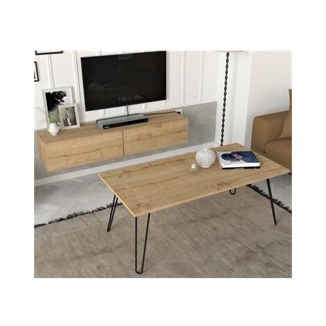 סט סלוני סט מזנון צף עם שולחן מלבני דקוטה Geva Design למכירה , 2 image