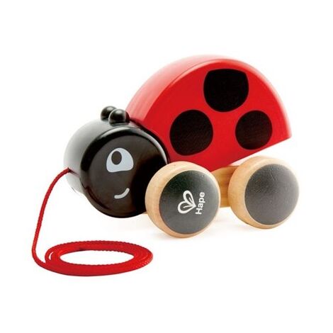 E0362 LADYBUG PULL ALONG מעודד הליכה חיפושית Hape למכירה 
